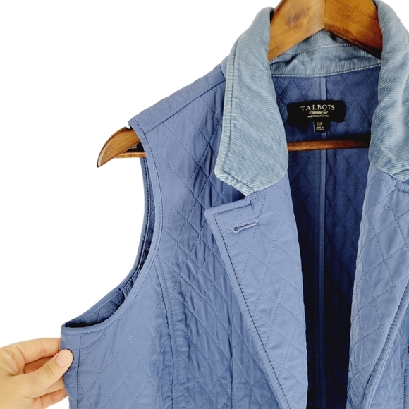 ❤️ Talbot's light blue quilted vest size 1XP - Picture 2 of 11